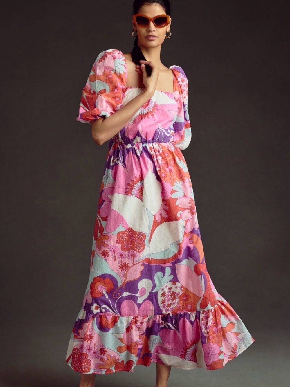 ANTIK BATIK Open Back Midi Dress